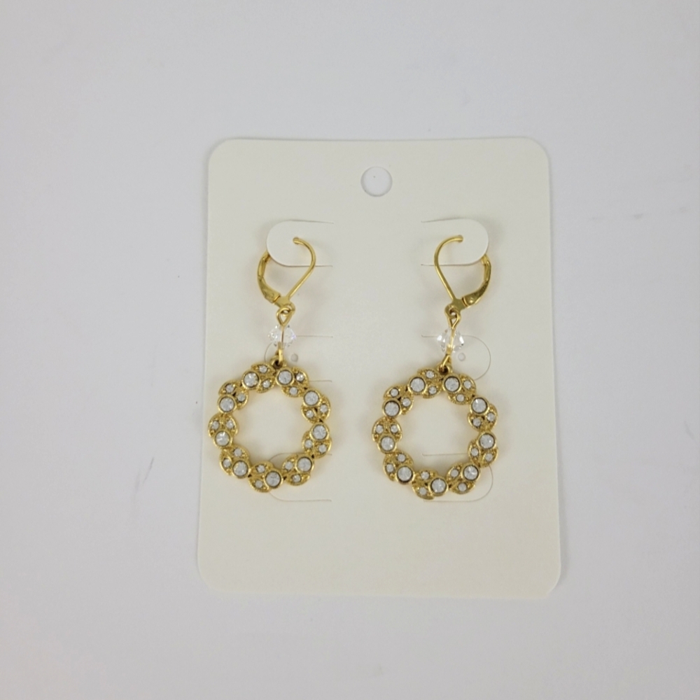 Elegant Gold Hoop Earrings NWOT